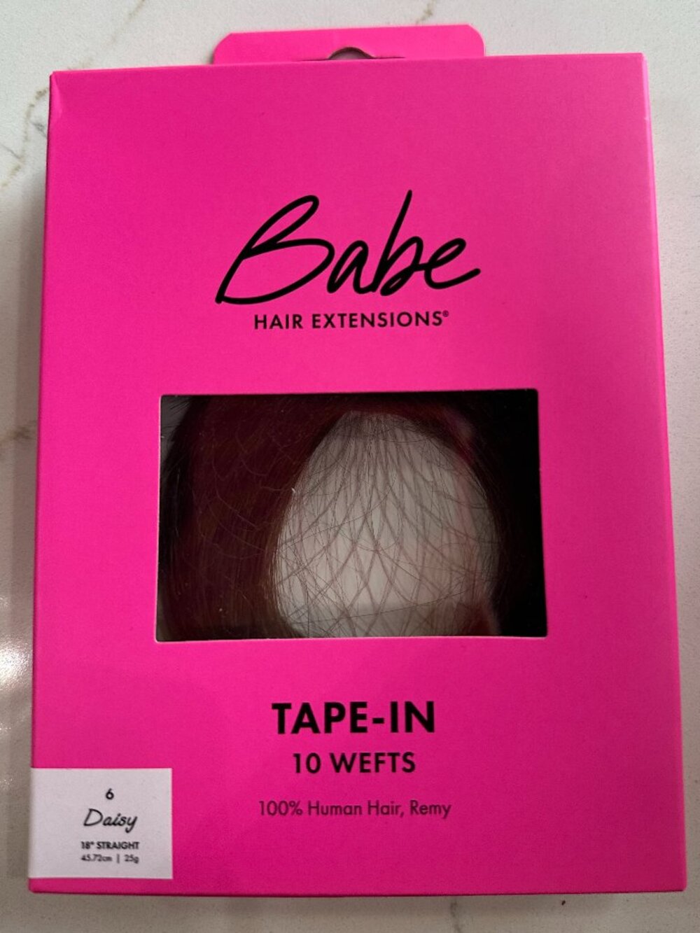Babe Hair Extensions Tape-in 10 wefts Daisy 18" Straight